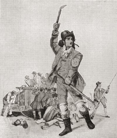 1790年代のロンドンの消防士。1897年発行の「The Strand Magazine」より。 作： English School