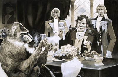 マンドリルヒヒはかつてジョージ4世の王室のゲストでした 作： English School