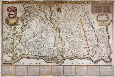 トーマス・ホームによる、アメリカのペンシルバニア州の改良された部分の地図 作： English School