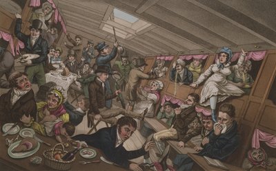 マーゲートパケット-スコールまたはバラストの突然のシフトの影響、G。ハンフリー発行、ロンドン、1821年11月6日 作： English School