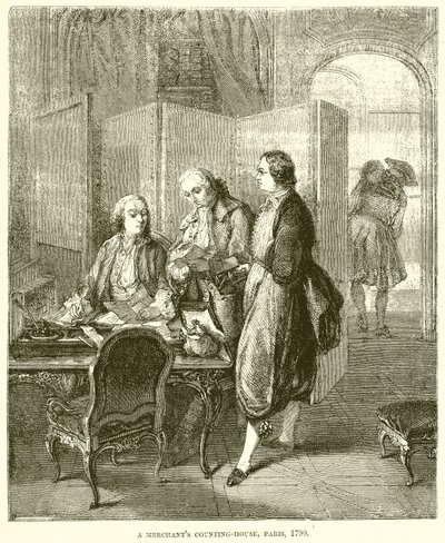 商人のカウントハウス、パリ、1790 作： English School