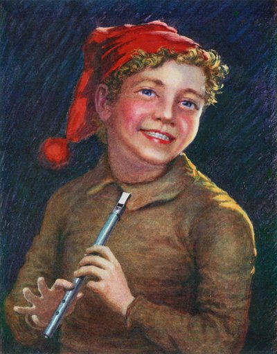 A Merry Piper（カラーリトグラフ 作： English School