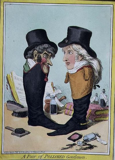 "A Pair of Polished Gentlemen"（ハンナ・ハンフリー著）。 作： English School