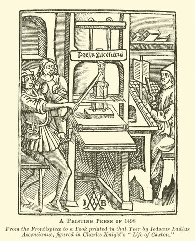 1498年の印刷機 作： English School
