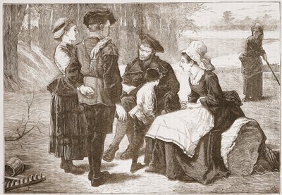 ジェームズエイトケンワイリー（1808〜1890年）によるパブのプロテスタントの歴史のイラストからのイラストを友人に聖書を読むモーのプロテスタント労働者。 1878 作： English School