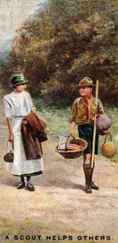 スカウトは他者を助ける、1929 作： English School