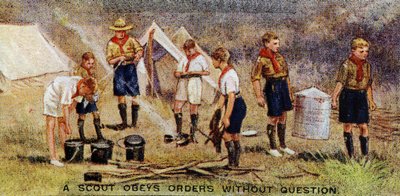 スカウトは問題なく命令に従う、1929 作： English School
