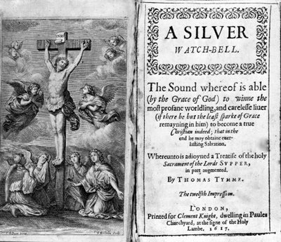 トーマスティム作のシルバーウォッチベル、1617年 作： English School