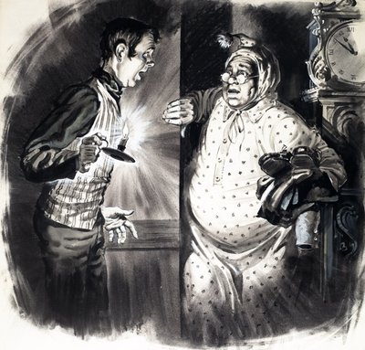 ベッドルームの見知らぬ男」（『ピクウィック・ペーパーズ』より 作： English School