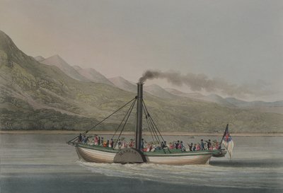 ロモンド湖への旅、G。ハントによって彫刻、1830年代頃（カラー彫刻） 作： English School