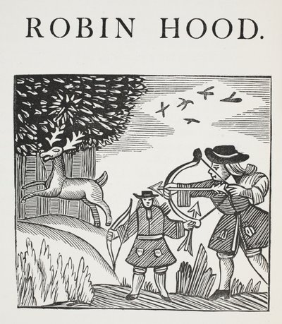 ロビン・フッドの本当の物語、パブ。ジョン・アシュトンによる18世紀のChap-booksからのイラスト。 1882 作： English School