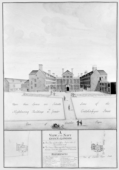 A View of the Navy Office in London (e.g. engraving) 作： English School