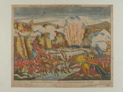 オリバーとボイド1812によって発行されたスペイン1812年のシウダードロドリゴの襲撃と占領のビュー 作： English School