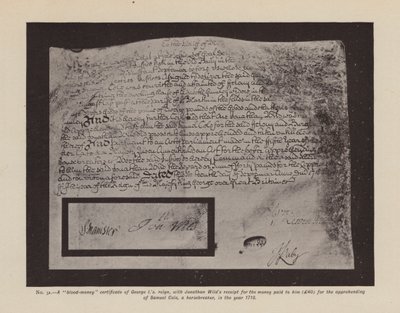 ジョージ1世の "血税 "証明書」（リトグラフ） 作： English School