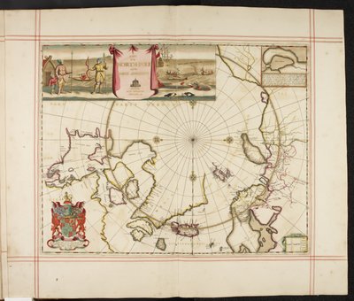 「The English Atlas」の北極と隣接する部分の地図 作： English School