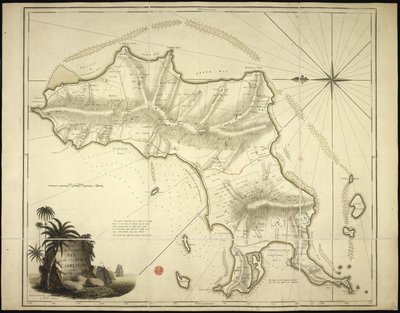 西インド諸島のカリアク島の新しい正確な地図 作： English School