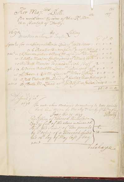 王室文書、Add MS 5751 A, f.135 作： English School