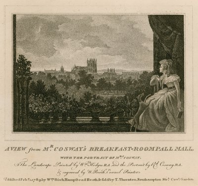 ミセスコスウェイズの朝食ルーム、ポールモールからの眺め、ミセスコスウェイの肖像画 作： English School