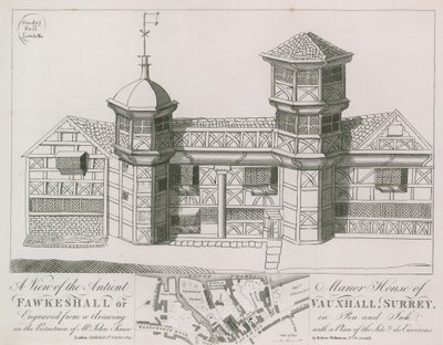 FawkeshallまたはVauxhallのAntient Manor Houseの眺め 作： English School