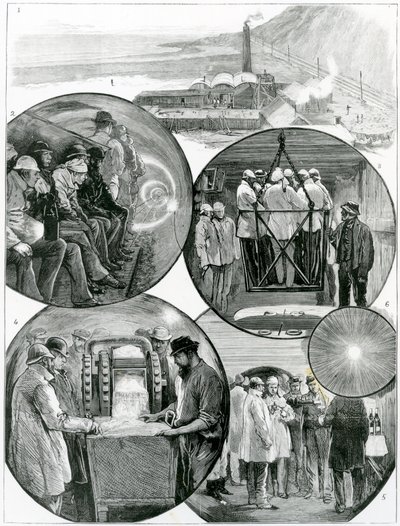1882年3月4日のグラフィックのイラストによる水路トンネルの訪問 作： English School