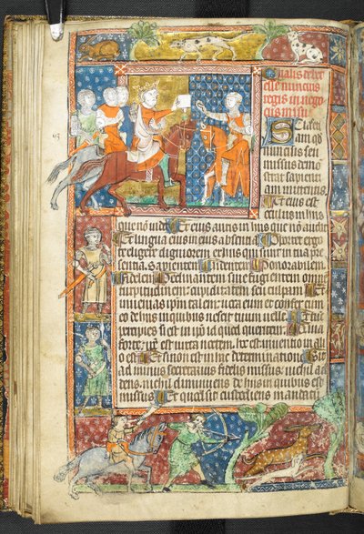 Secretum Secretorum から、MS 47680、f.40v、King (Alexander)、およびメッセンジャーに手紙を渡すアリストテレスを追加 作： English School