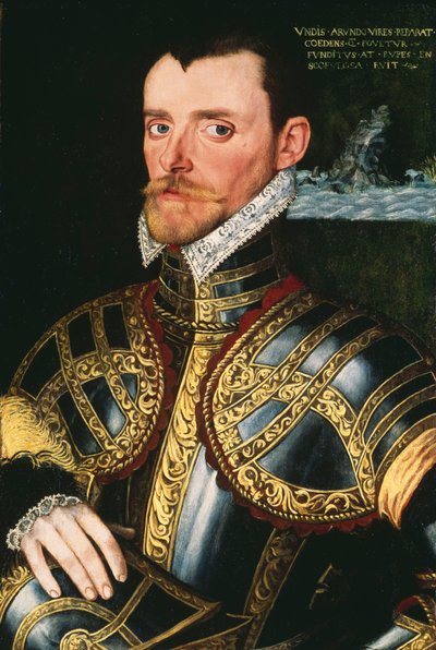 リチャード・ホーキンス提督（1532-1595） 1590年頃（油彩・パネル） 作： English School