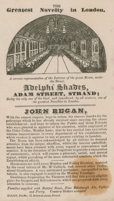 Adelphi Shades、Adam Street、Strandの広告 作： English School