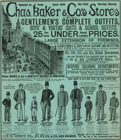 Chas Baker＆Cos Storesの広告 作： English School