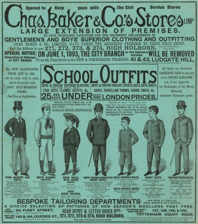 Chas Baker＆Cos Storesの広告 作： English School