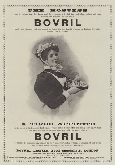 広告「Bovril」（エングレービング 作： English School