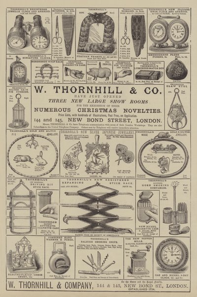 広告、W Thornhill and Company（彫刻 作： English School