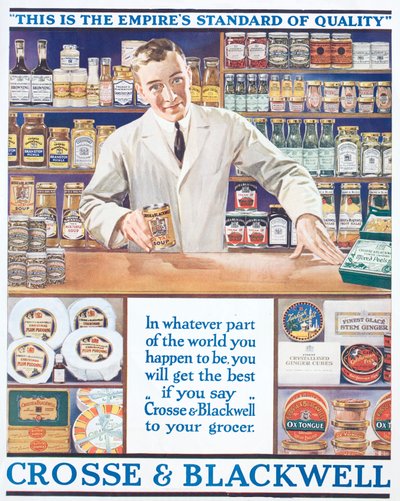Crosse and Blackwell foods」の広告（1920年頃）（カラーリトグラフ 作： English School