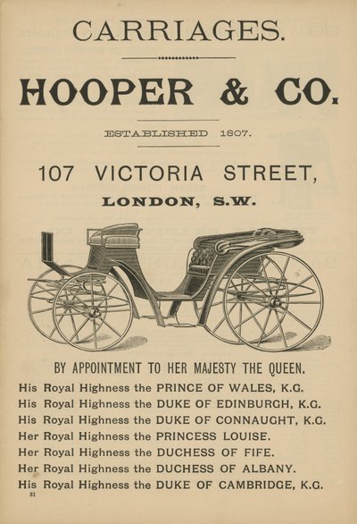 Hooper＆Coの車両の広告 作： English School