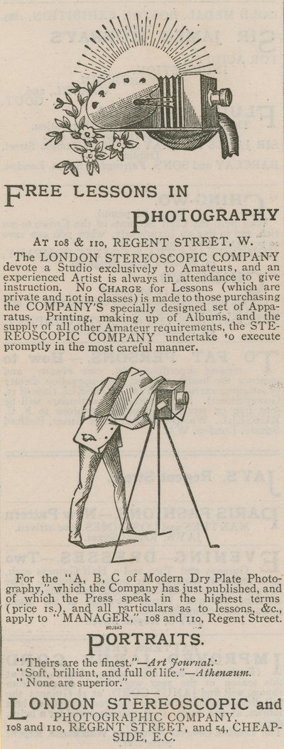 London Stereoscopic and Photographic Companyの広告 作： English School