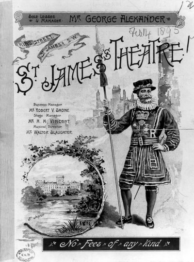 1893年ロンドンのセントジェームス劇場の広告 作： English School