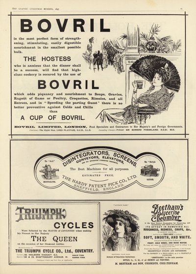 The Graphic Christmas Number 1897から宣伝された広告 作： English School