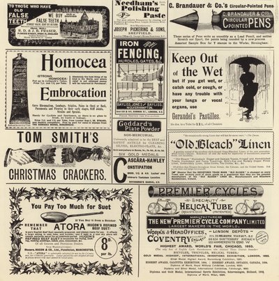 The Graphic Christmas Number 1897から宣伝された広告 作： English School