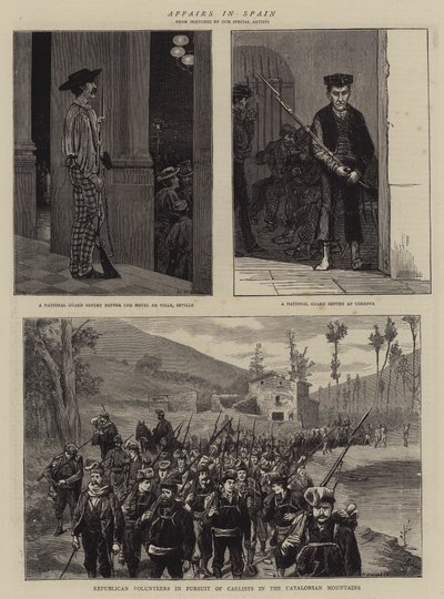 スペインの事情（版画 作： English School