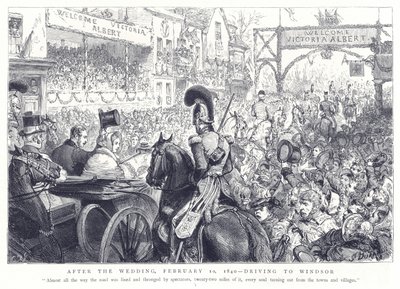 結婚式の後、1840年2月10日、ウィンザーへの運転 作： English School