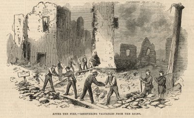 火事の後-遺跡から貴重品を回収する 作： English School