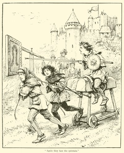 "Again they face the quintain" (エングレービング) 作： English School