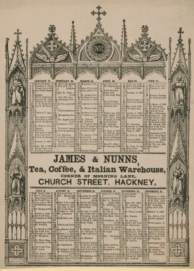 James＆Nunnsによって発行されたAlmanack 作： English School