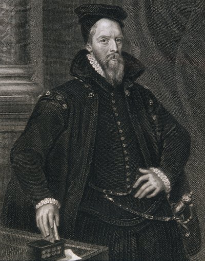 アンブローズダドリー（c.1528-90）、「ロッジの英国の肖像画」、1823年（彫刻） 作： English School