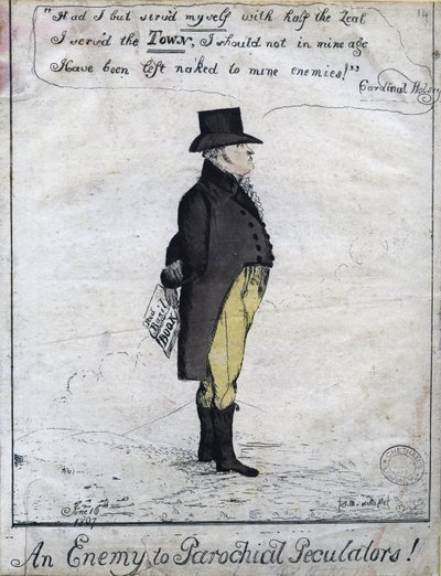 Parochial Peculatorsの敵！、1807年（手描きのエッチング） 作： English School