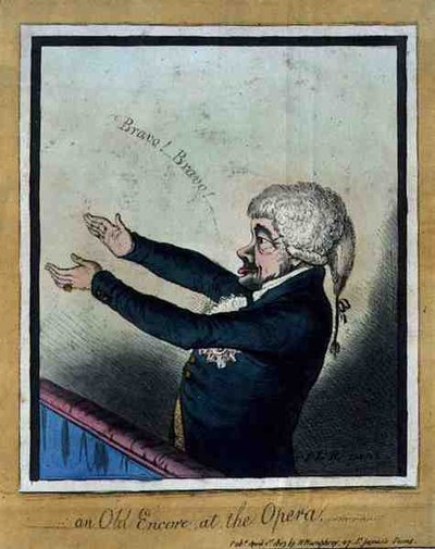 "An Old Encore at the Opera", pub. by H. Humphrey 作： English School