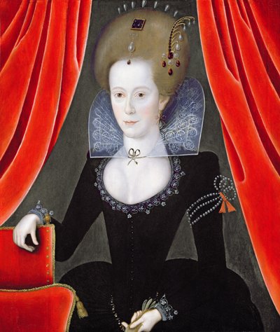 不明な女性、1610年頃 作： English School