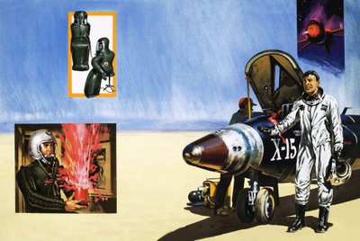 砂漠の空気を吸うX-15パイロット 作： English School