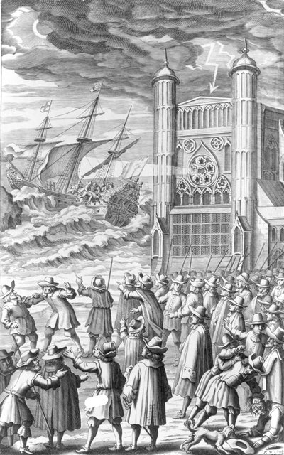 17世紀の1649年にチャールズ1世を取り巻く出来事の寓意 作： English School