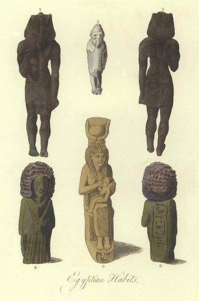 古代エジプトの彫像や置物 作： English School