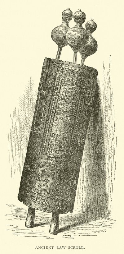 古代の法の巻物 作： English School